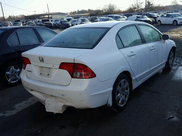 1HGFA16506L129364 - 2006 HONDA CIVIC LX WHITE photo 4