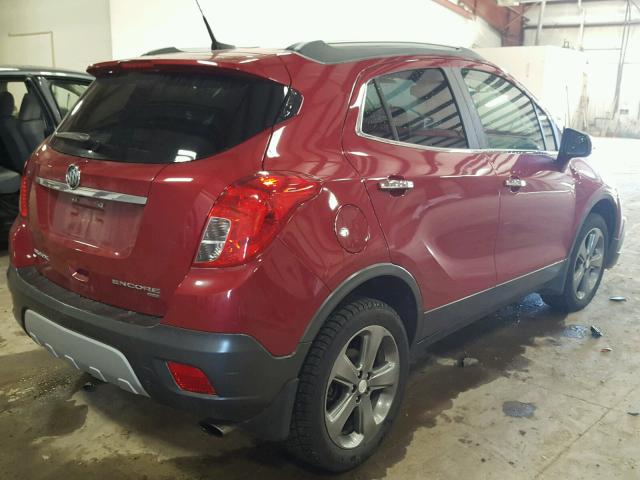 KL4CJGSB2DB202876 - 2013 BUICK ENCORE RED photo 4