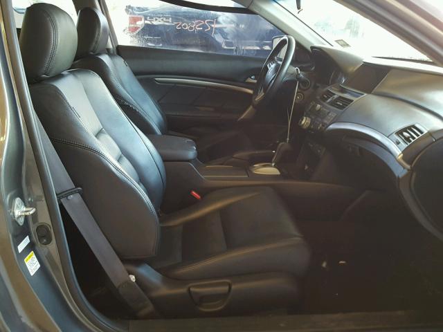 1HGCS12878A003694 - 2008 HONDA ACCORD EXL BLACK photo 5