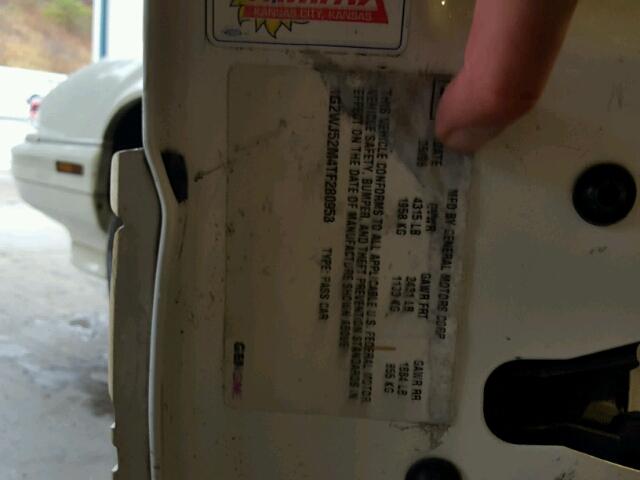 1G2WJ52M4TF280953 - 1996 PONTIAC GRAND PRIX თეთრი ფოტო 10