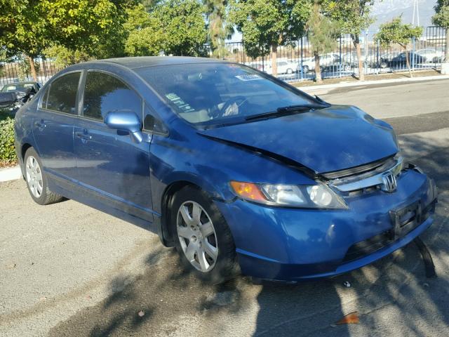 2HGFA16597H513934 - 2007 HONDA CIVIC LX BLUE photo 1