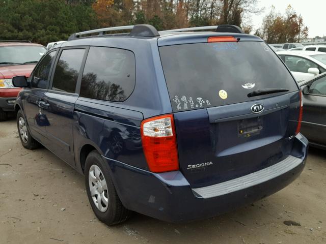 KNDMB233666053773 - 2006 KIA SEDONA EX BLUE photo 3