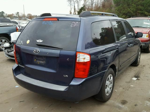 KNDMB233666053773 - 2006 KIA SEDONA EX BLUE photo 4