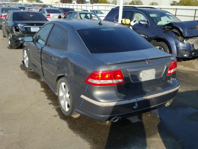 YS3FH41U561148734 - 2006 SAAB 9-3 AERO GRAY photo 3