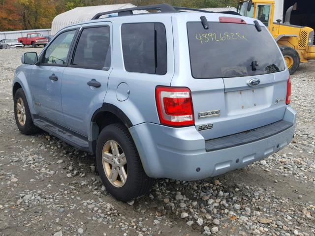 1FMCU59H98KA04373 - 2008 FORD ESCAPE HEV BLUE photo 3