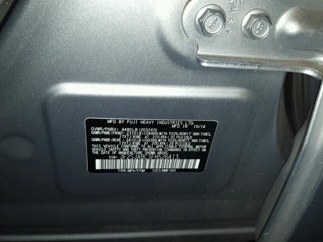 JF2SJABC3FH526413 - 2015 SUBARU FORESTER 2 SILVER photo 10