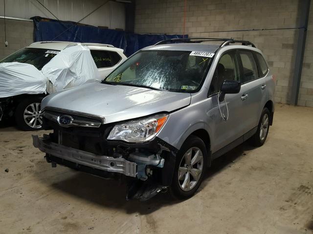 JF2SJABC3FH526413 - 2015 SUBARU FORESTER 2 SILVER photo 2