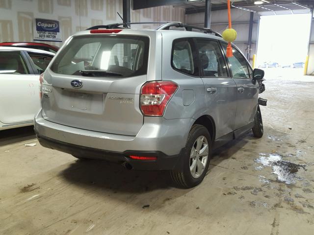 JF2SJABC3FH526413 - 2015 SUBARU FORESTER 2 SILVER photo 4