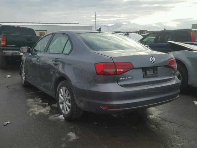 3VWD17AJ4FM258863 - 2015 VOLKSWAGEN JETTA SE 灰色 照片 3