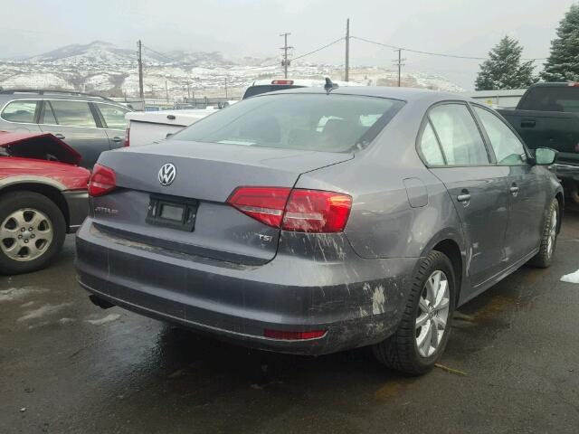 3VWD17AJ4FM258863 - 2015 VOLKSWAGEN JETTA SE 灰色 照片 4