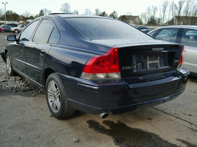 YV1RS592782687474 - 2008 VOLVO S60 2.5T BLUE photo 3