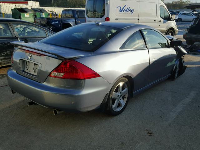 1HGCM81647A000107 - 2007 HONDA ACCORD EX GRAY photo 4