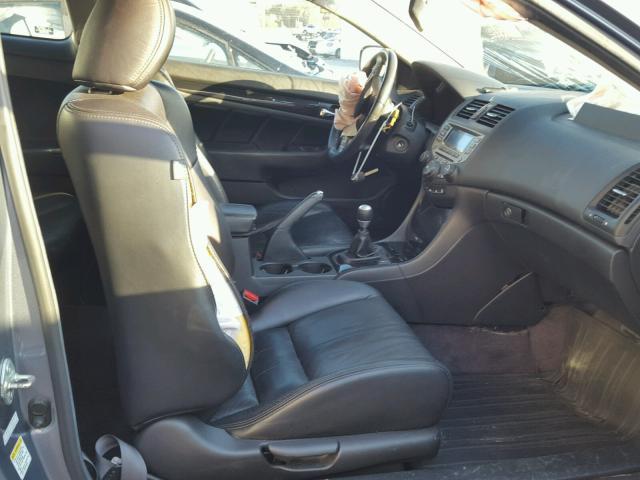 1HGCM81647A000107 - 2007 HONDA ACCORD EX GRAY photo 5