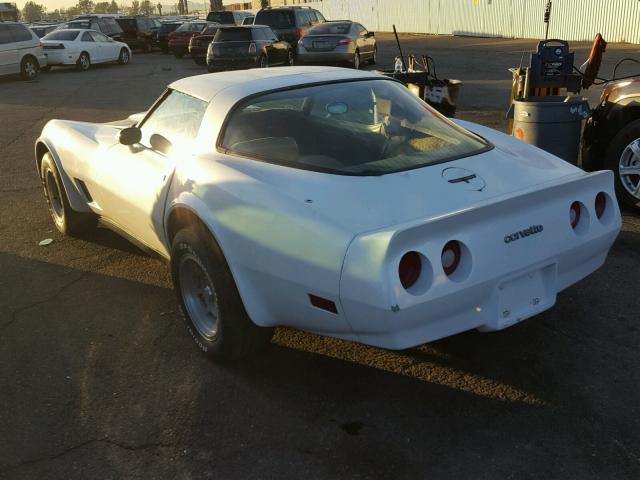 1G1AY8768BS427447 - 1981 CHEVROLET CORVETTE WHITE photo 3