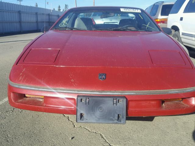 1G2PE11R5HP215884 - 1987 PONTIAC FIERO RED photo 10