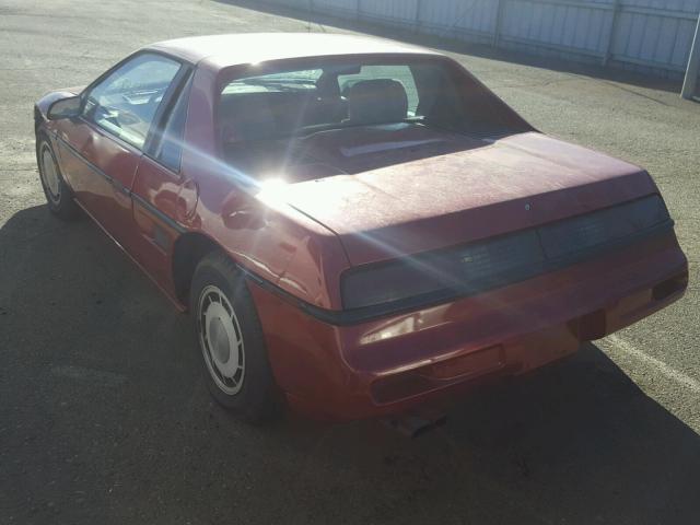 1G2PE11R5HP215884 - 1987 PONTIAC FIERO RED photo 3