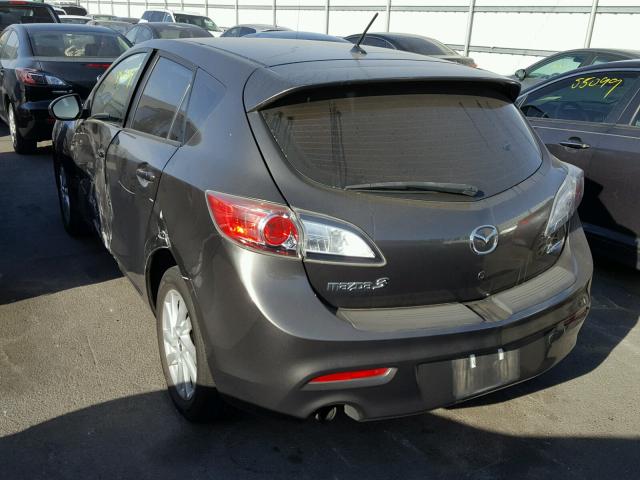 JM1BL1LPXD1780572 - 2013 MAZDA 3 I GRAY photo 3