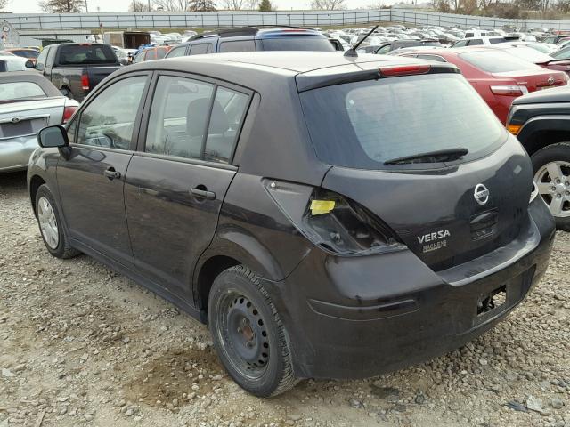 3N1BC1CPXAL438031 - 2010 NISSAN VERSA S BLACK photo 3