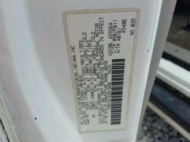 5TBRT34143S419496 - 2003 TOYOTA TUNDRA ACC WHITE photo 10