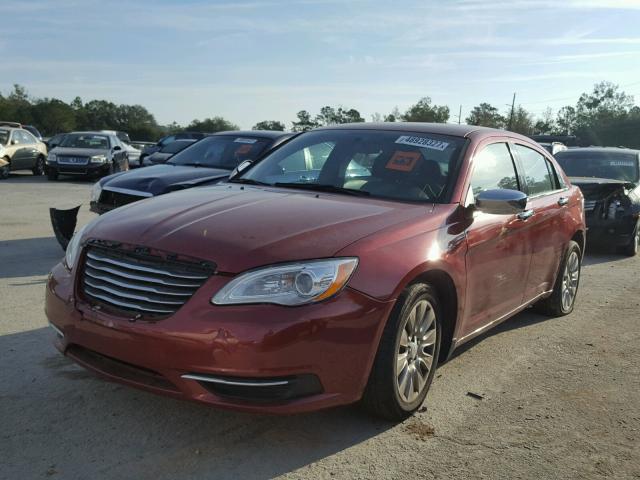 1C3CCBABXEN123805 - 2014 CHRYSLER 200 LX RED photo 2