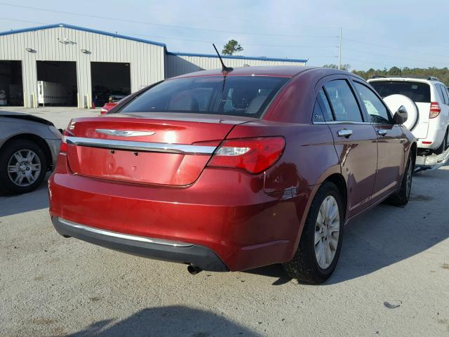 1C3CCBABXEN123805 - 2014 CHRYSLER 200 LX RED photo 4