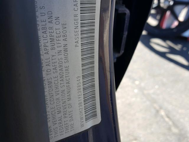 WVWUH23B1YE388549 - 2000 VOLKSWAGEN PASSAT GLX 蓝色 照片 10