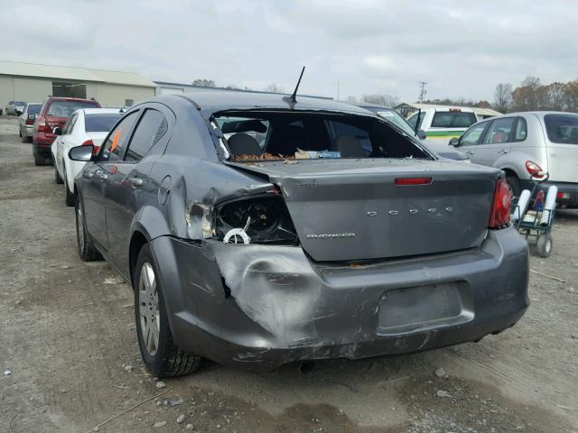 1C3CDZAG8DN753810 - 2013 DODGE AVENGER SE GRAY photo 3