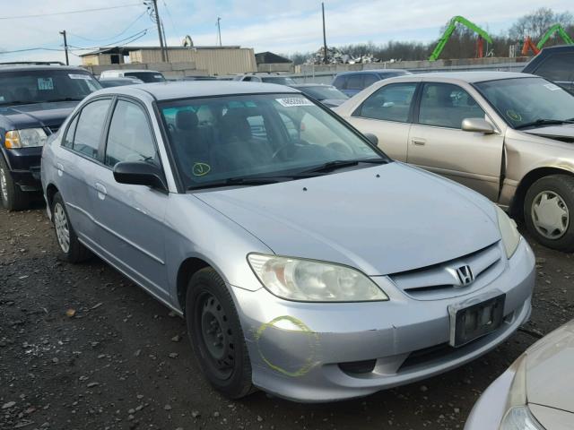 2HGES16575H551796 - 2005 HONDA CIVIC LX SILVER photo 1