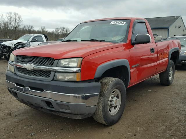 1GCHK24U33E350459 - 2003 CHEVROLET SILVERADO RED photo 2