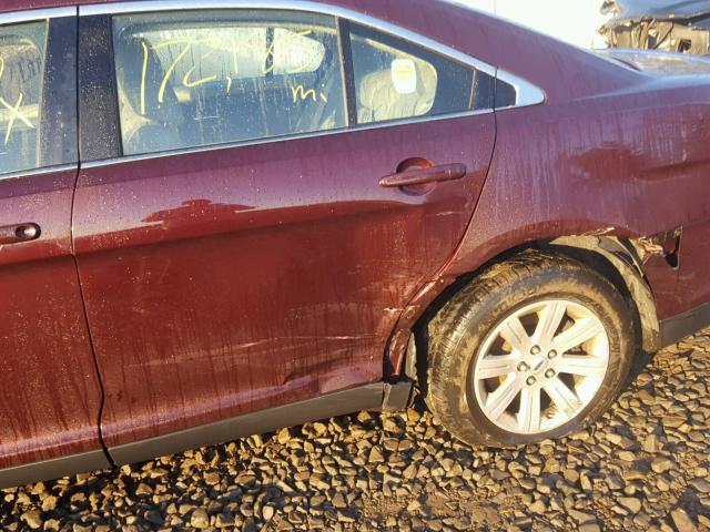 1FAHP2DW3BG122442 - 2011 FORD TAURUS SE BURGUNDY photo 9