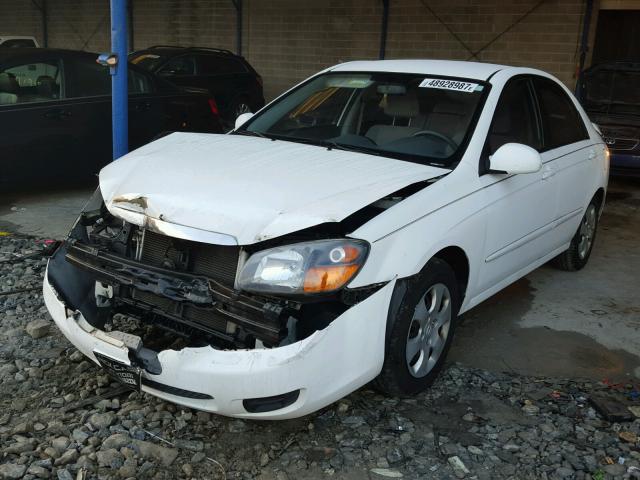 KNAFE221795595956 - 2009 KIA SPECTRA EX WHITE photo 2