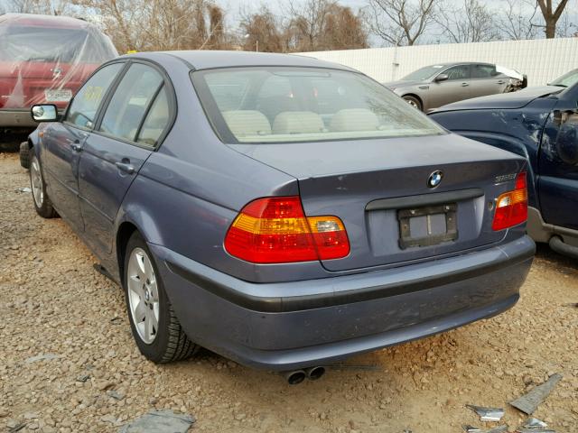 WBAAZ33483PH31393 - 2003 BMW 325 I BLUE photo 3