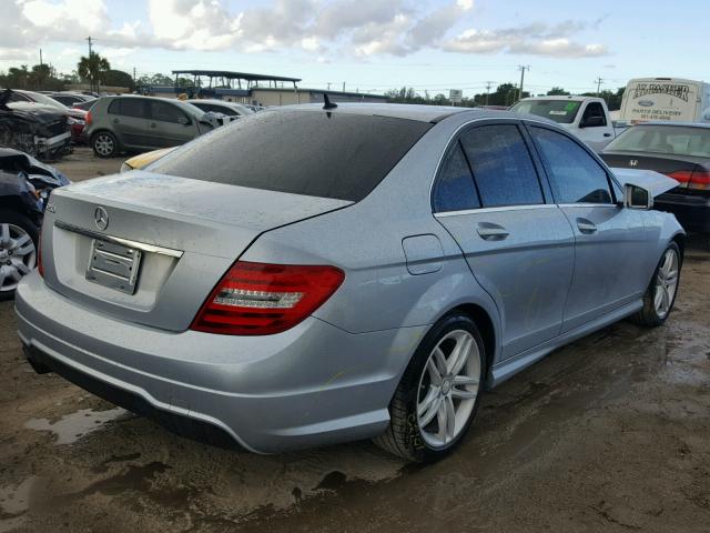 WDDGF4HBXDA784137 - 2013 MERCEDES-BENZ C 250 BLUE photo 4