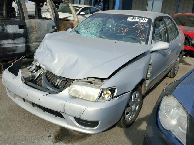 1NXBR12E02Z619797 - 2002 TOYOTA COROLLA CE SILVER photo 2