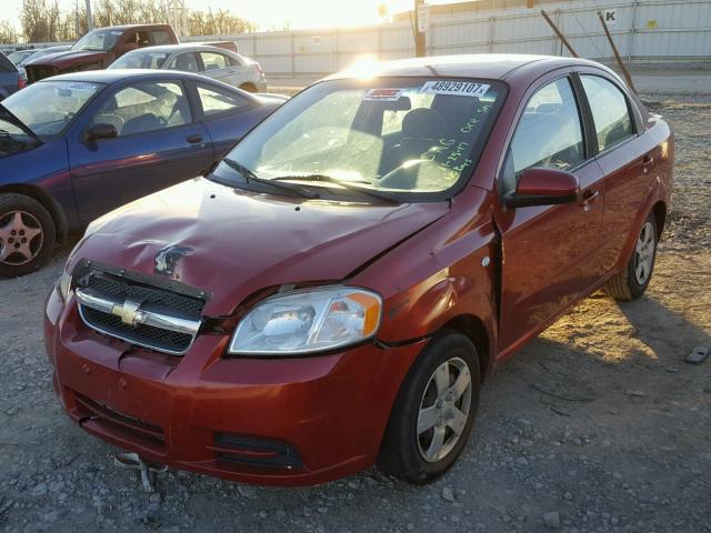 KL1TD56658B157136 - 2008 CHEVROLET AVEO BASE MAROON photo 2