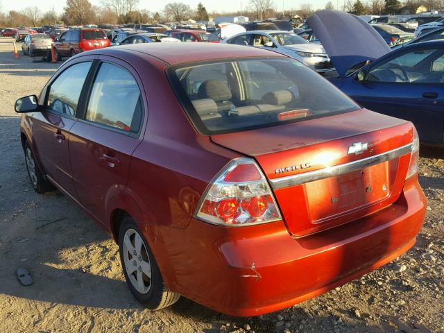 KL1TD56658B157136 - 2008 CHEVROLET AVEO BASE MAROON photo 3