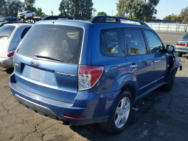 JF2SH64649H763772 - 2009 SUBARU FORESTER 2 BLUE photo 4