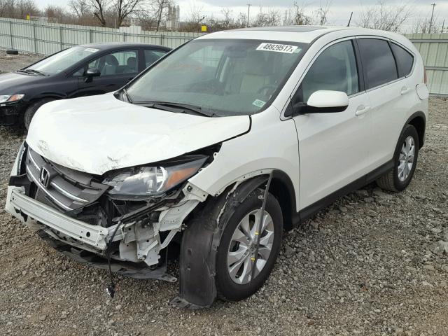 5J6RM3H50EL029656 - 2014 HONDA CR-V EX WHITE photo 2