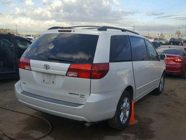 5TDBA22C74S016854 - 2004 TOYOTA SIENNA XLE WHITE photo 4