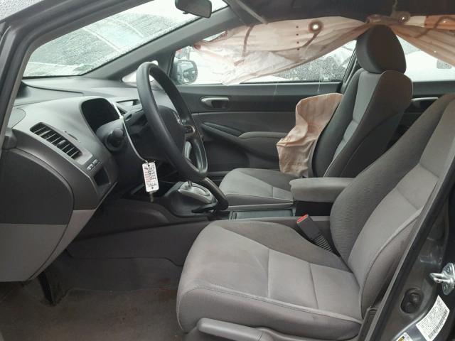 2HGFA1F54BH309776 - 2011 HONDA CIVIC LX GRAY photo 5