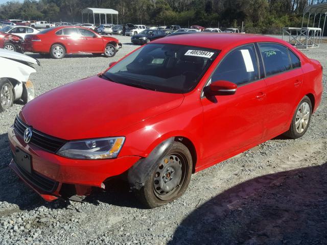 3VWDP7AJ9CM352179 - 2012 VOLKSWAGEN JETTA SE RED photo 2