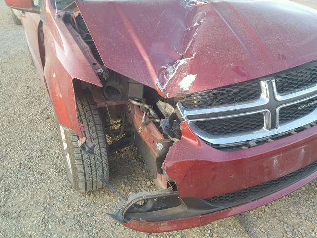 2C4RDGCG1ER114065 - 2014 DODGE GRAND CARA BURGUNDY photo 9