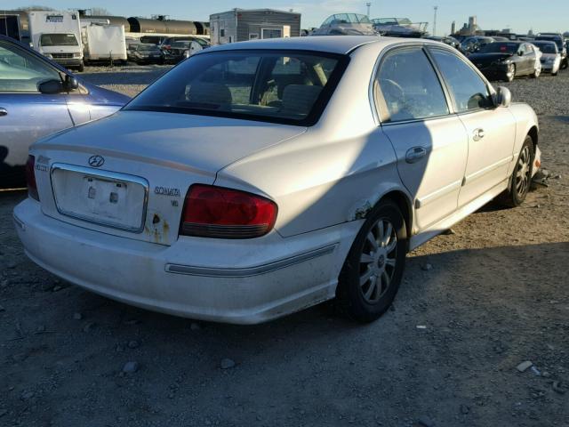 KMHWF35H34A033238 - 2004 HYUNDAI SONATA GLS WHITE photo 4