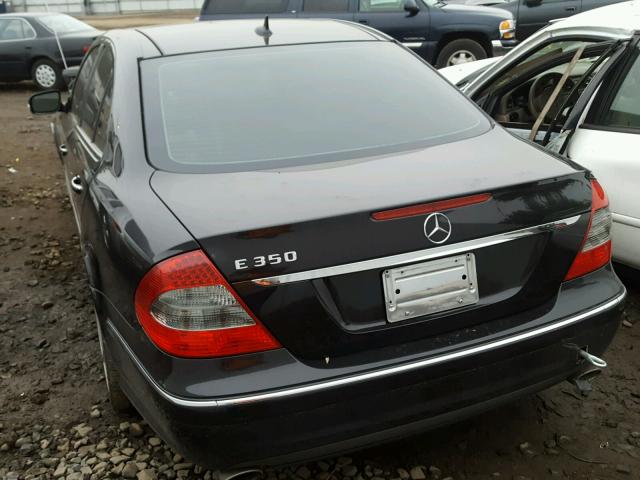 WDBUF56X67B040775 - 2007 MERCEDES-BENZ E 350 BLACK photo 3