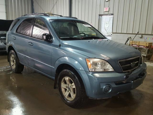 KNDJC733335168992 - 2003 KIA SORENTO EX BLUE photo 1