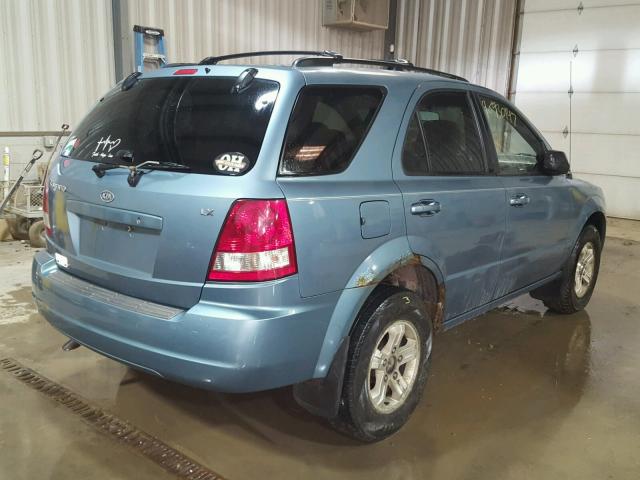 KNDJC733335168992 - 2003 KIA SORENTO EX BLUE photo 4