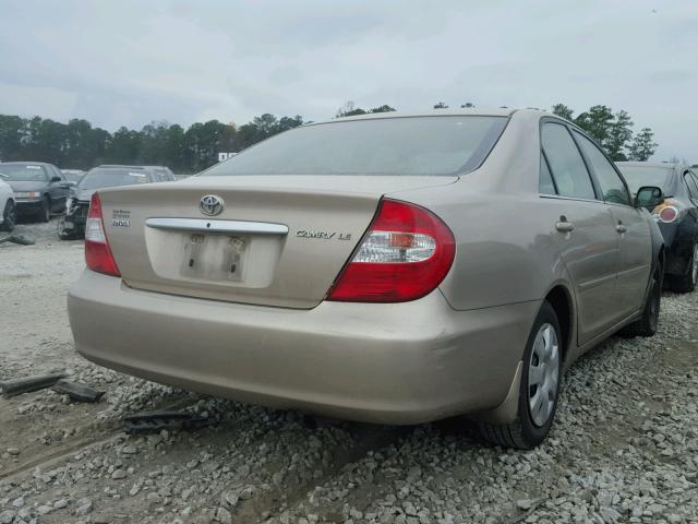 4T1BE32K82U015847 - 2002 TOYOTA CAMRY LE 金色 照片 4