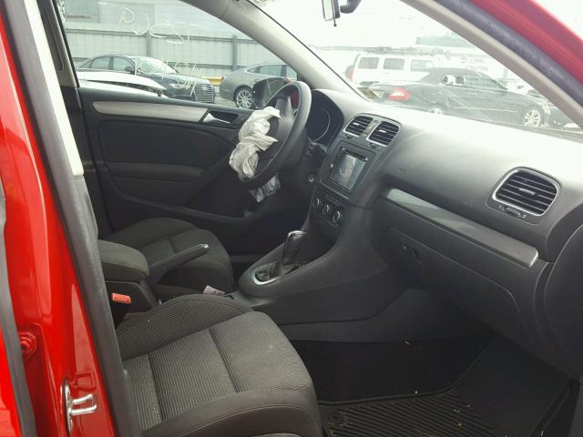 WVWDB7AJ7DW119386 - 2013 VOLKSWAGEN GOLF RED photo 5