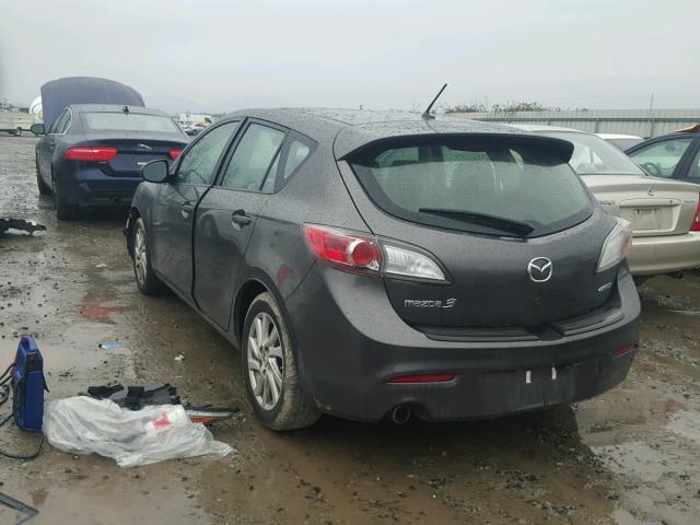 JM1BL1M89C1656699 - 2012 MAZDA 3 I GRAY photo 3