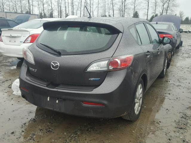 JM1BL1M89C1656699 - 2012 MAZDA 3 I GRAY photo 4